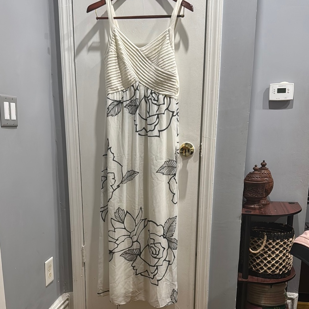 Amanda Lane Cream Maxi Sundress Spaghetti Strap